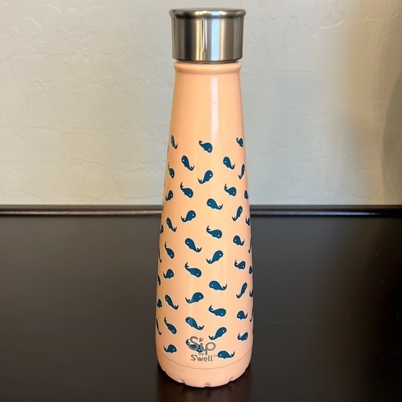 Sip by S’well 15oz hand thermos, metal, whales print - Picture 1 of 6